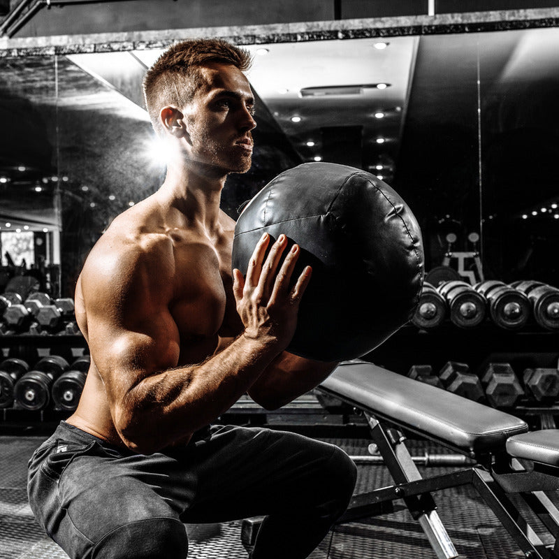 Pelota Ecocuero Medicinal Balón 10 Kg Crossfit/entrenamiento Negro