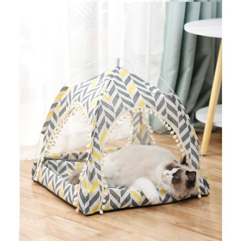Casa Cama Pérgola para Mascotas con Diseños Decorativos