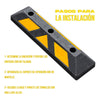 Tope De Estacionamiento 60x15x10 Cm Negro Amarillo Parking
