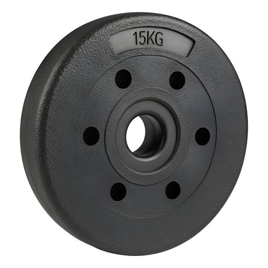 Disco Pvc 15 Kg Preolimpico  Crossfit Negro