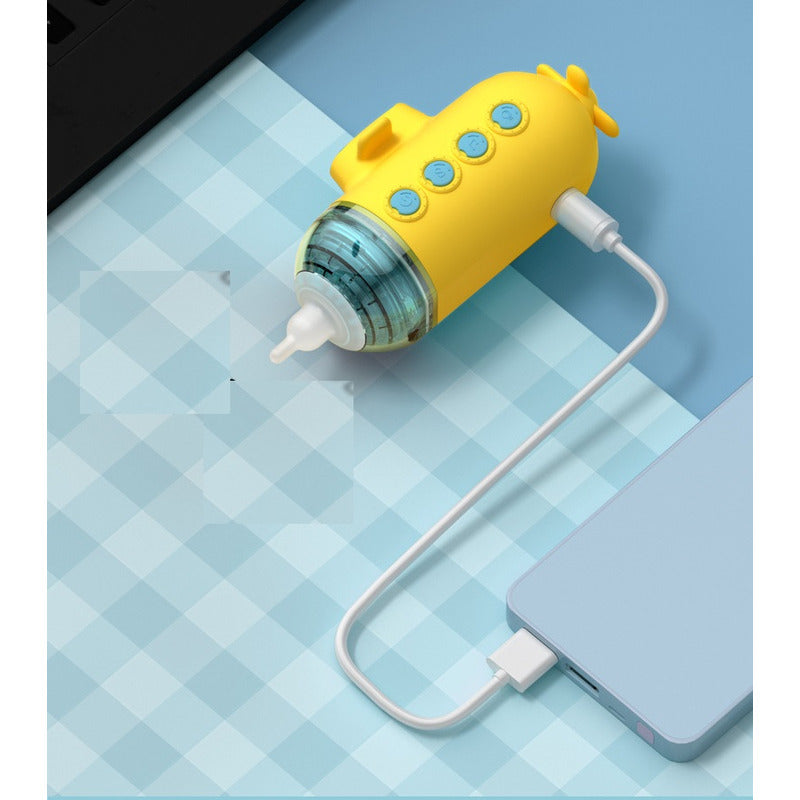 Aspirador Nasal Saca Mocos De Bebe Submarino Con 3 Boquillas Submarino Amarillo