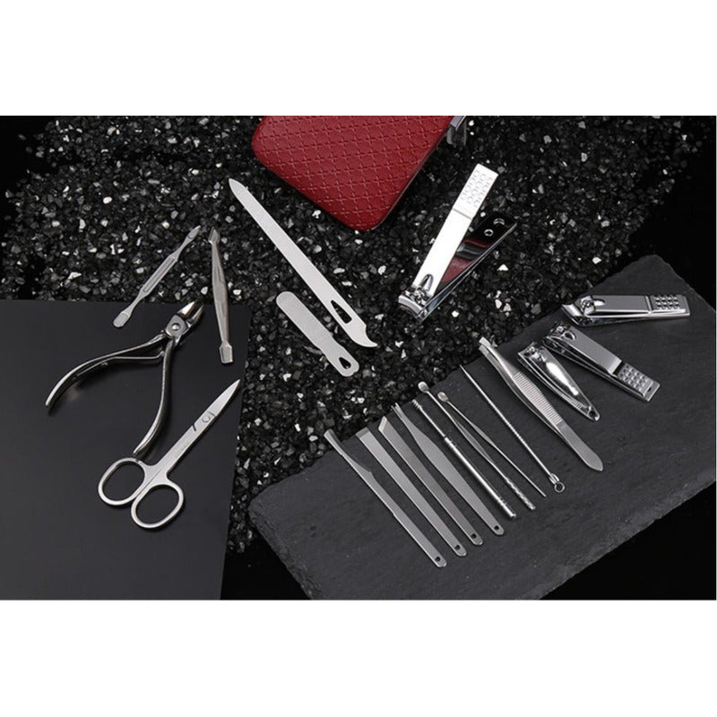 Set Manicure 16 Piezas Herramientas Para Uñas Pies Importada