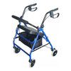 Andador Burrito Con Asiento 4 Ruedas Plegable Liviano Burdeo