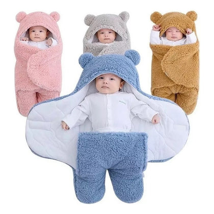 Manta Bebé Saquito Con Orejitas De Conejito Para El Invierno