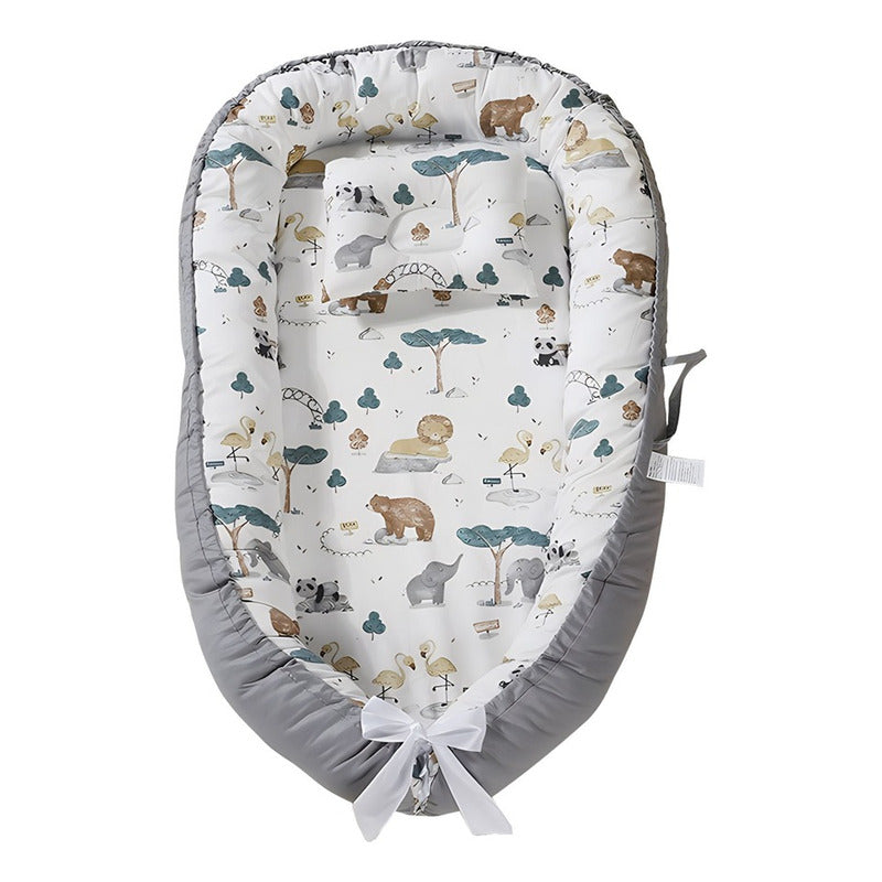 Cama Cojín Nido Colecho De Algodón + Almohada Reforzado Impo
