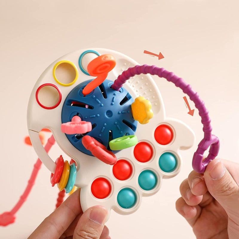 Juguetes Sensoriales Para Bebés Montessori 4 En 1 Multiuso Azul