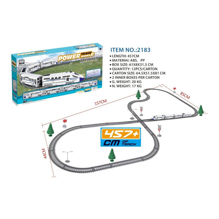 Pista Carrera Tren Alta Velocidad Xxl 457cms Importada