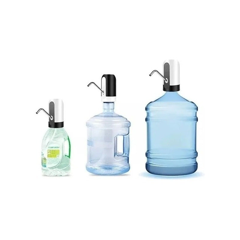 Bomba Dispensador Agua Electronico Recargable Usb Botellon Negro