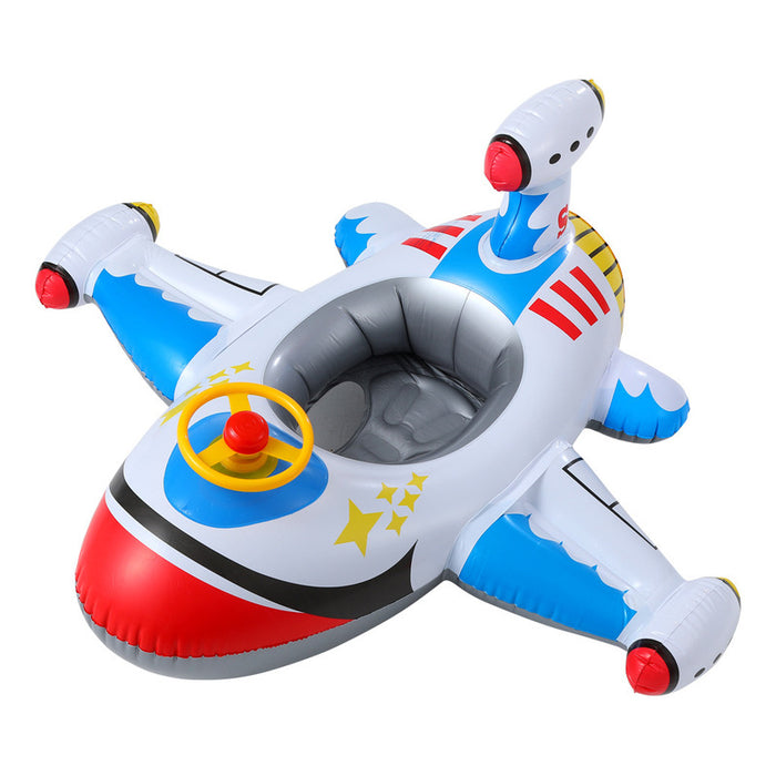 Flotador Inflable Con Manubrio Avion Playa Piscina Bebes