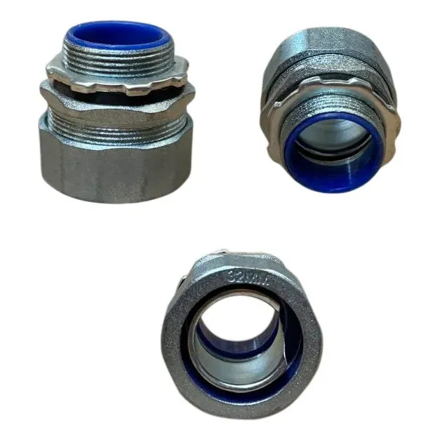 Conector Recto Para Flexible Metálico 32mm Pack 10 Unidades