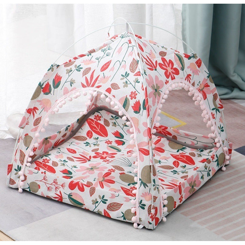 Casa Cama Pérgola para Mascotas con Diseños Decorativos