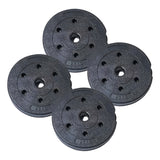 Set De 2 Disco Pvc 10kg C/u =20kg Preolímpico Importado Negro