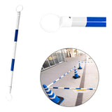 Barra De Unión Para Conos De Tráfico Vial Extensible A 2mts Azul Y Blanco