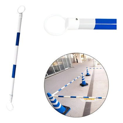Barra De Unión Para Conos De Tráfico Vial Extensible A 2mts Azul Y Blanco