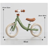 Bicicleta Equilibrio Sin Pedales Aprendizaje Para Niños Verde