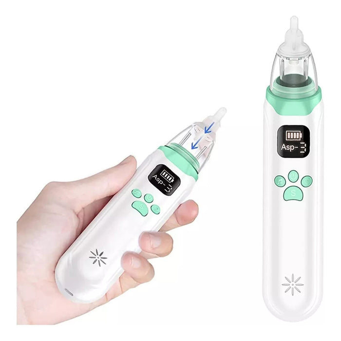 Aspirador Nasal De Remoción Moco Eléctrico Para Bebés Celeste