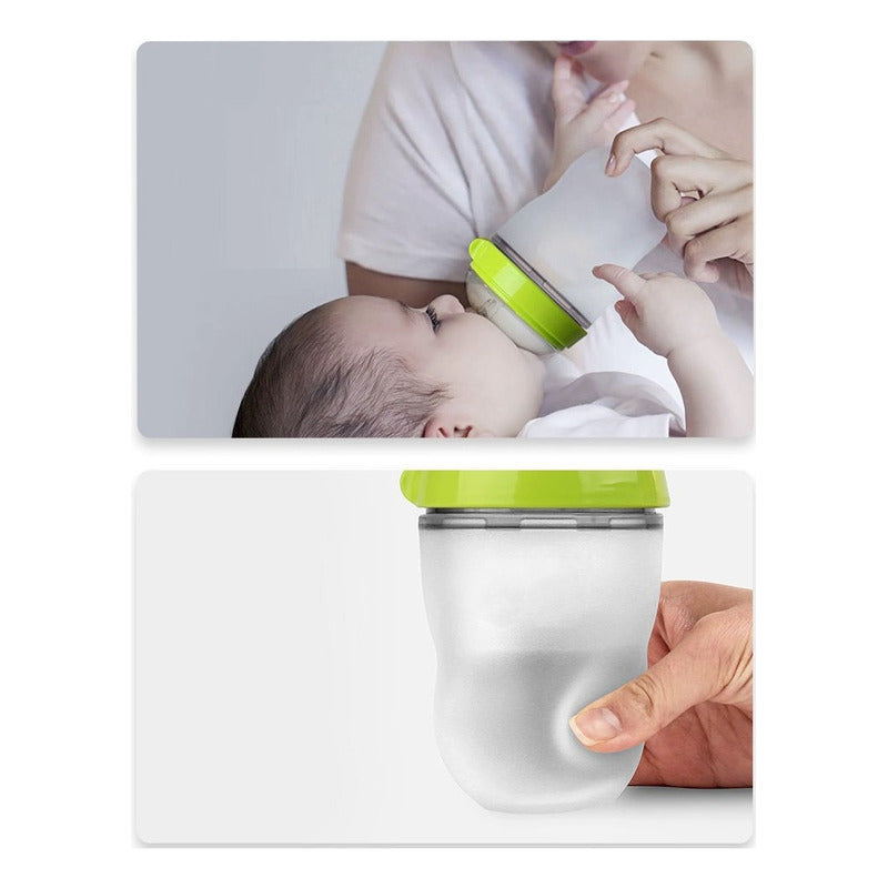 Mamadera Silicona 250cc Tipo Como Tomo Importada Bpa Free