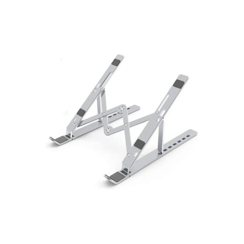 Soporte Portatil Aluminio Plegable Para Notebook Tablet Color Plateado Plateado