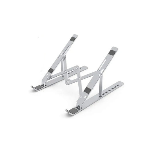 Soporte Portatil Aluminio Plegable Para Notebook Tablet Color Plateado Plateado