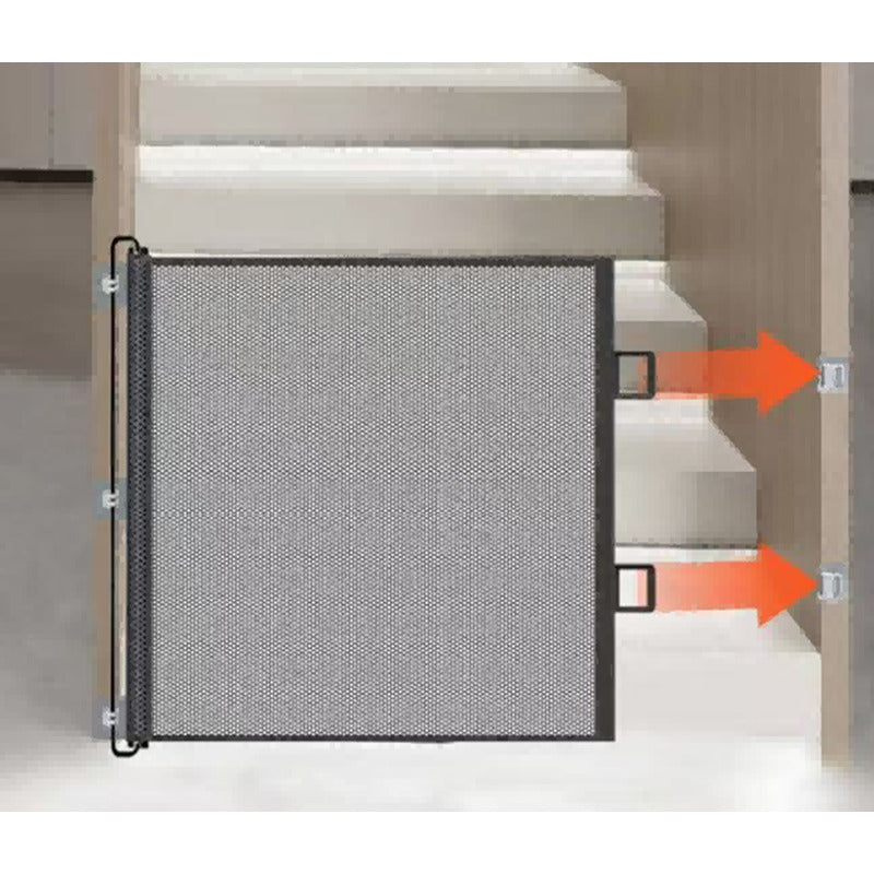 Reja Retráctil Para Puertas Y Pasillos Importada 130cms Negro