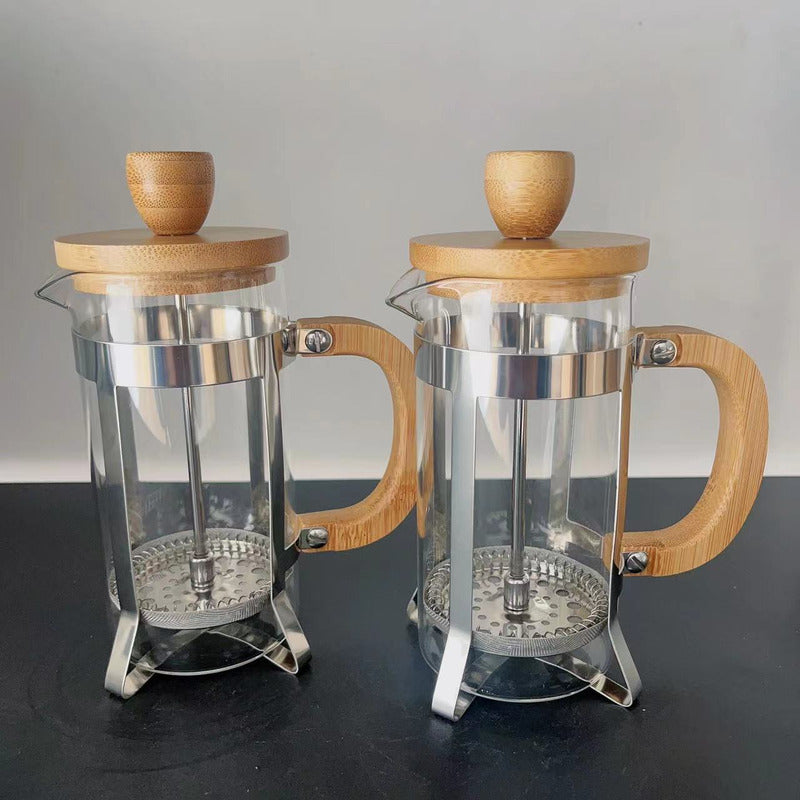 Cafetera Prensa Francesa 800ml  Vidrio Y Acero Inoxidable  Plateado