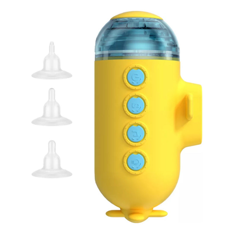 Aspirador Nasal Saca Mocos De Bebe Submarino Con 3 Boquillas Submarino Amarillo