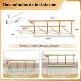 Baranda Seguridad Plegable De Cama Adulto Mayor Niños Xl Café