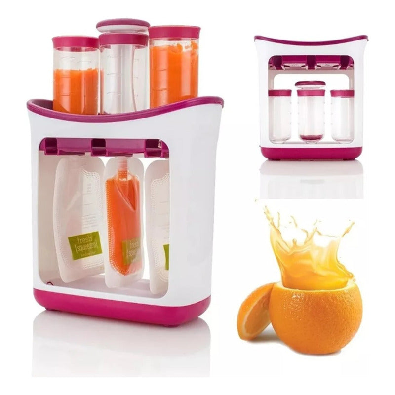 Dispensadora De Papilla Compota Con Bolsa Repuesto Bebe Niño