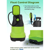 Bomba Agua Sumergible Drenaje Agua Limpia Sucia 1hp Altmann  Verde/negro
