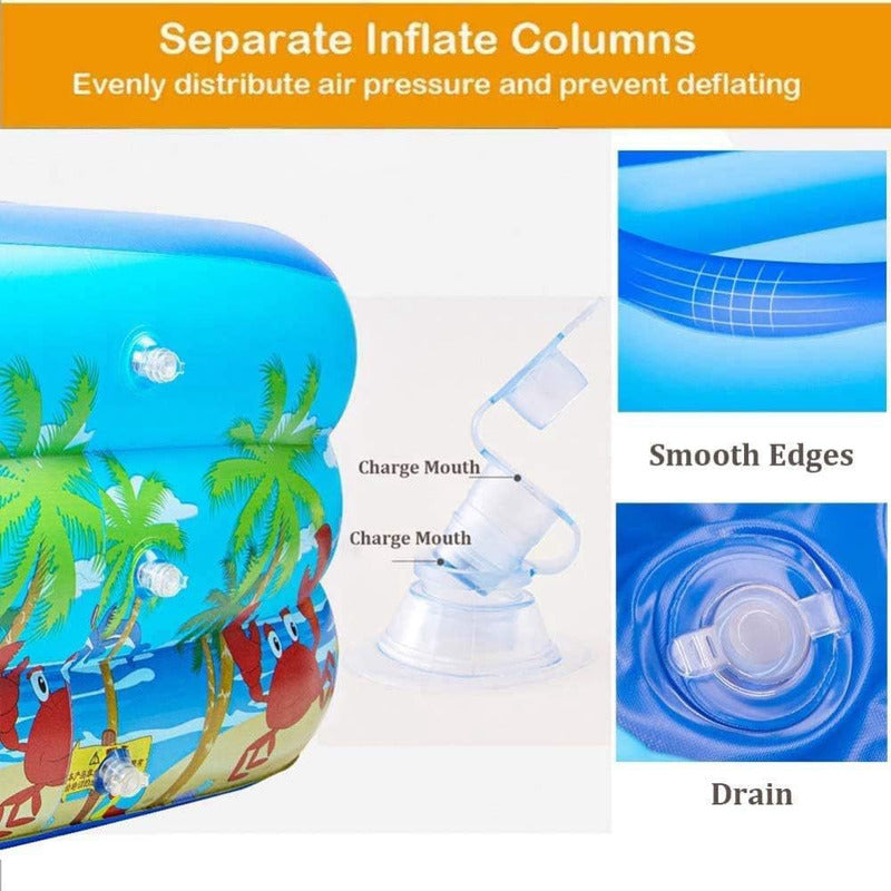 Piscina Inflable De Bebe 180 Cm X 130cm X 53cm Importada Diseños