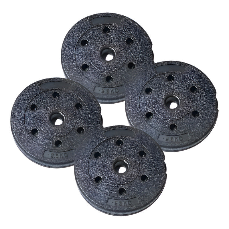 Set De 4 Disco Pvc 2.5kg C/u =10kg Preolímpico Negro