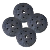 Set De 4 Disco Pvc 2.5kg C/u =10kg Preolímpico Negro