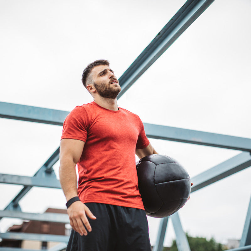 Pelota Balón Medicinal Ecocuero 2 kg para Entrenamiento - Negro