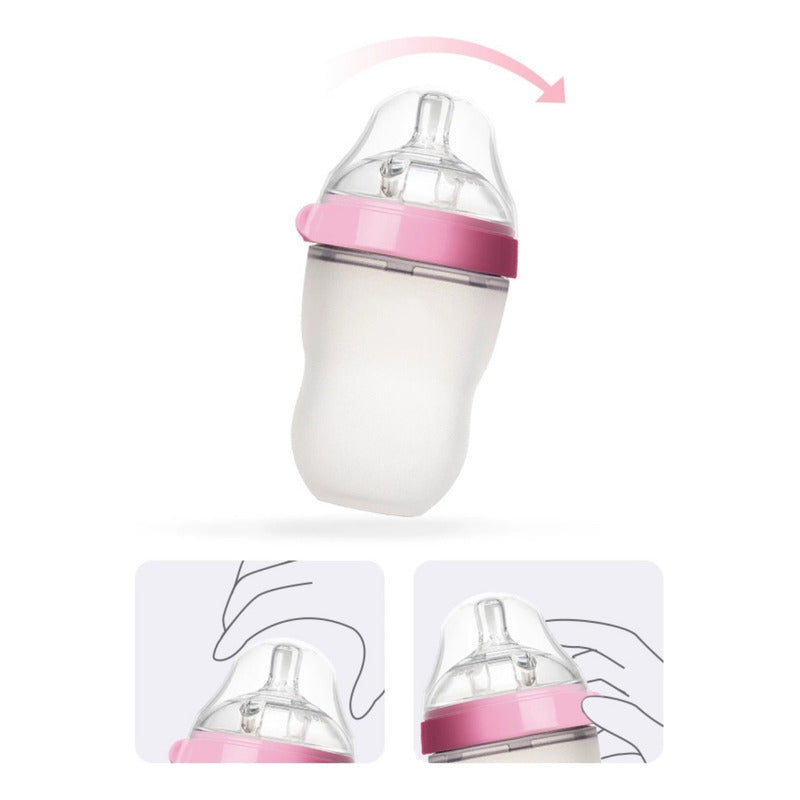 Mamadera Silicona 150cc Tipo Como Tomo Importada Bpa Free