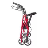 Andador Burrito Con Asiento 4 Ruedas Plegable Liviano Burdeo