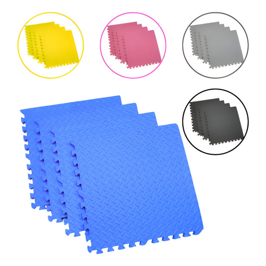 Pack X4 Tatami 60cmx60cmx2.5cm Alfombra Encastrable Goma Eva Azul