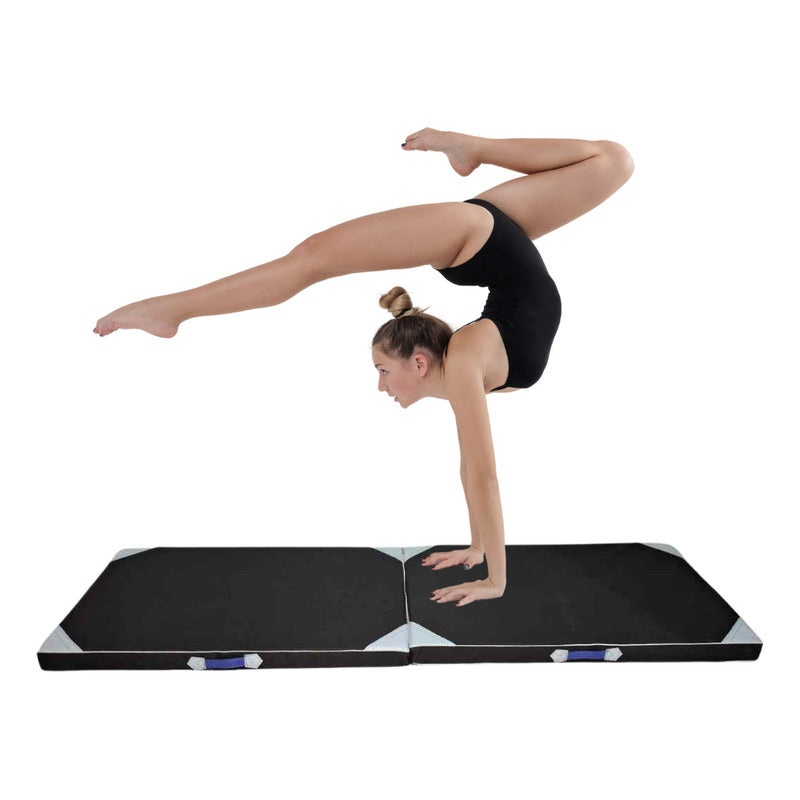 Colchoneta Deportiva Tela Lona Oxford 150x50x5cm /ejercicio Negro