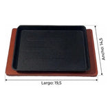 Plancha Rectangular  Altamann 19,5/14,5 Negro Liso