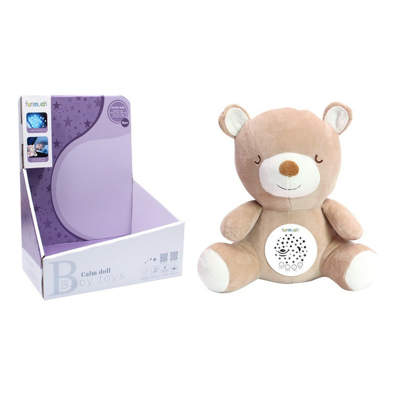 Peluche Con Sonido Ruido Blanco Y Luz Nocturna Sueño De Bebé