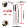 25pcs Punta Boquilla 0.8 A 1.0 Contacto Soldadura Para 15ak
