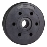 Disco Pvc 15 Kg Preolimpico  Crossfit Negro