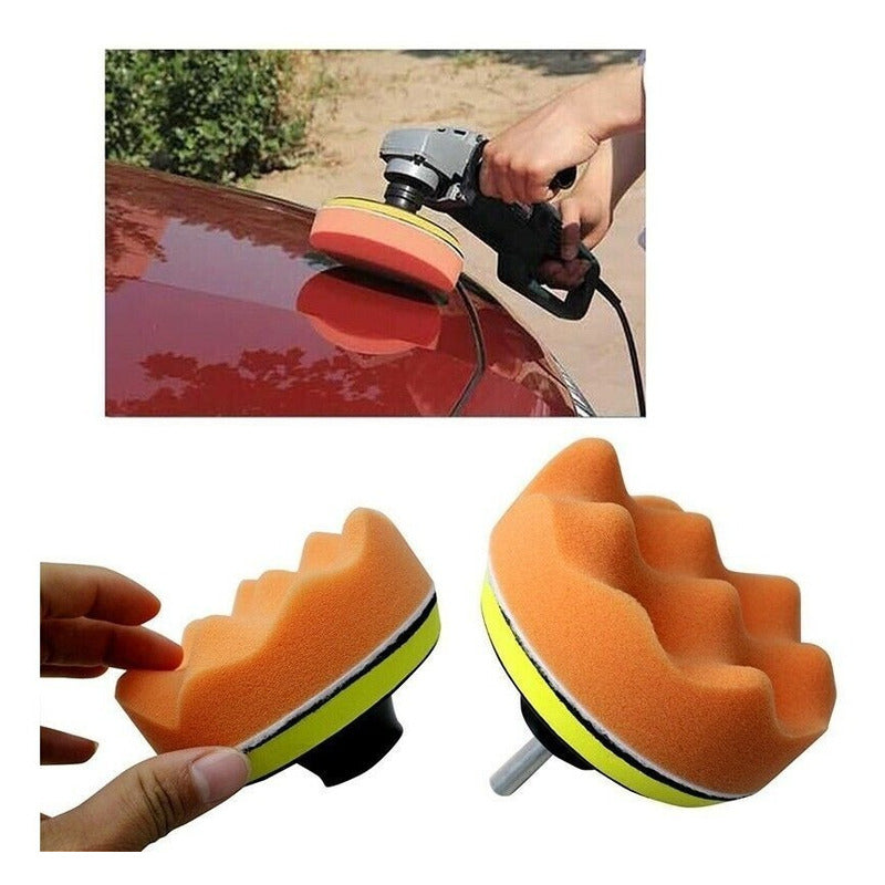 Kit De 6 Accesorios Discos Esponjas Pulir Pulidoras Auto
