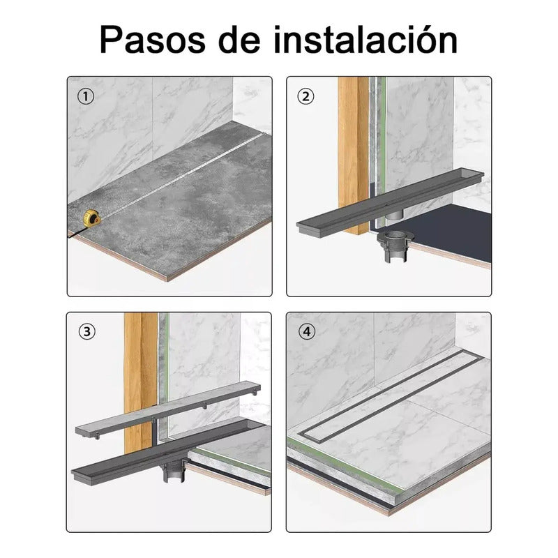 10×60cm Rejilla De Cubierta Anti-olor Ducha Anti-obstrucción