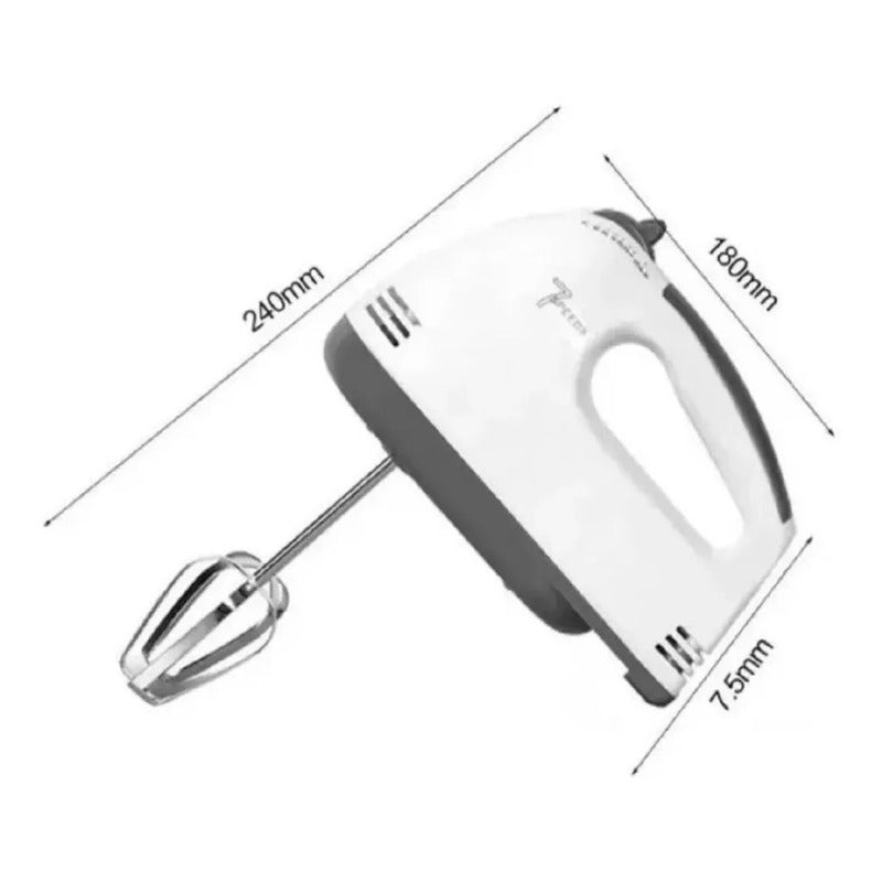 Batidora Electrica 7 Velocidades Haeger Multifuncional Inoxi Blanco