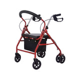 Andador Burrito Con Asiento 4 Ruedas Plegable Liviano Burdeo