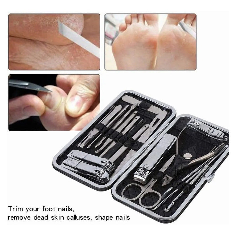 Set Manicure 19 Piezas Herramientas Para Uñas Pies Importada