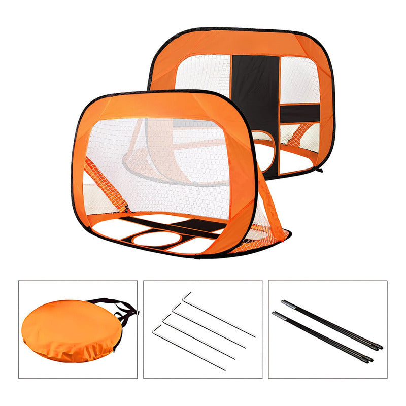 Red Para Arco De Futbol - 80cm X 115cm X 80cm Color Naranja Naranja