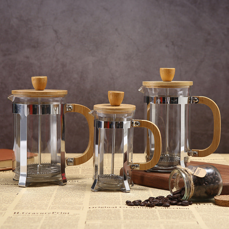 Cafetera Prensa Francesa 800ml  Vidrio Y Acero Inoxidable  Plateado