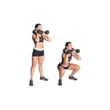 Pack 2 Mancuernas 3kg Hexagonales Total 6 Kg Negro Negro
