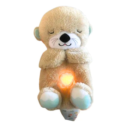 Nutria Relajante Peluche Sonido Y Luces Para Bebe Importada